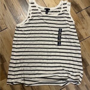GAP Black and White Striped Tank Top